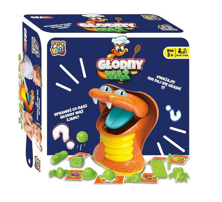 Gra rodzinna Głodny wąż Pro Kids pudełko,270x264 mm