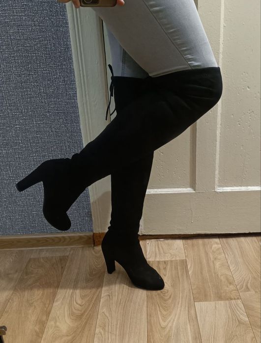 Сапоги чулки, ботфорты 40 р., чоботи панчохи, ботфорти замшеві