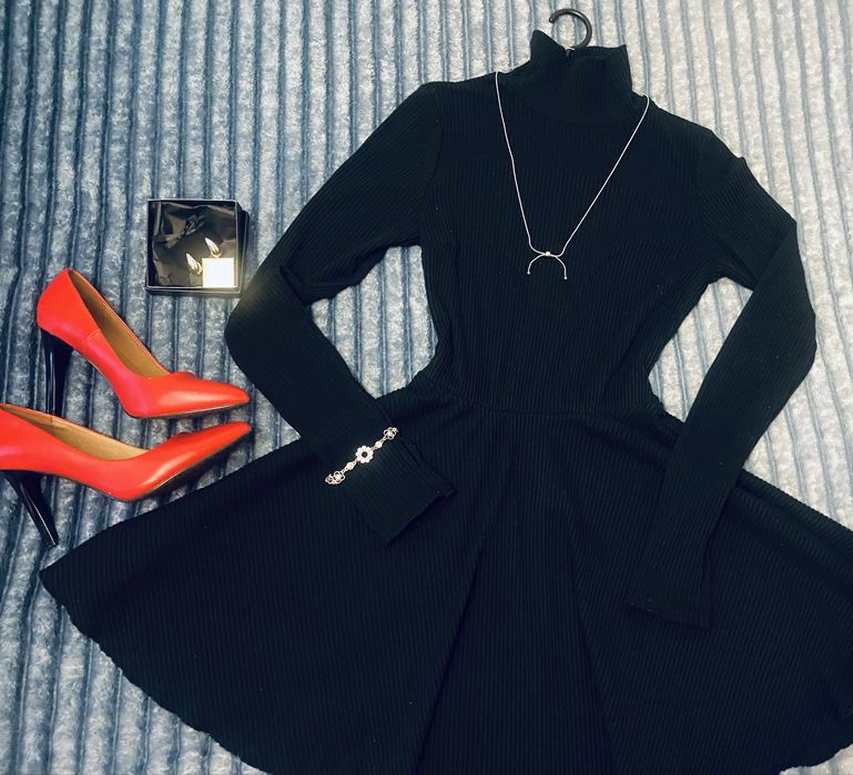 Стильна Сукня,  Тепла, вечірня, повсякденна, розмір S-M