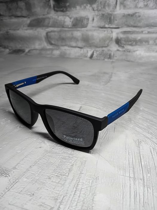 Hugo Boss Polarized  синя вставка сонцезахисні чоловічі окуляри