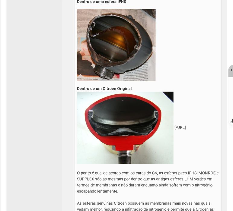 Esfera Suspensão Original Citroën C5 e C6 (Novidade)