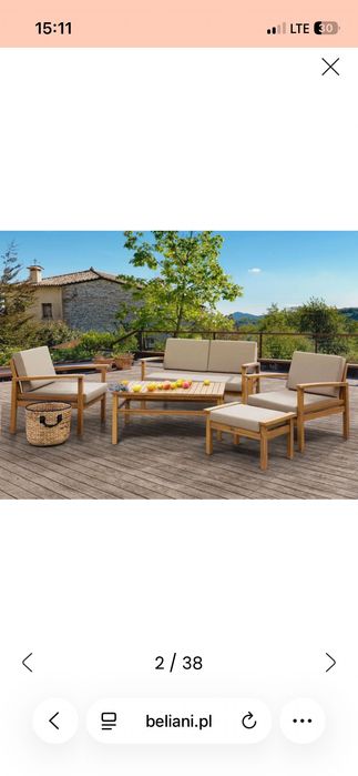 Meble ogrodowe, drewno akacjowe