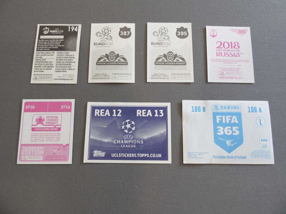 Cromos de Futebol Estrelas Diversas