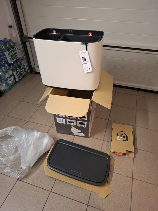 Kosz brabantia kremowy 2 komory