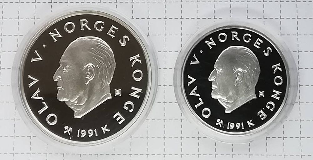 Норвегія набір 50+100 крон 1991р. СРІБЛО. ПРУФ. Олімпійські ігри.