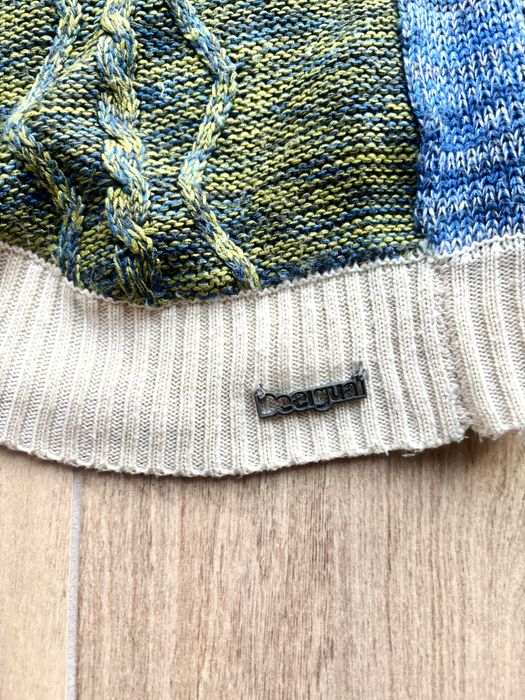 Narzutka patchworkowa sweter Desigual XL