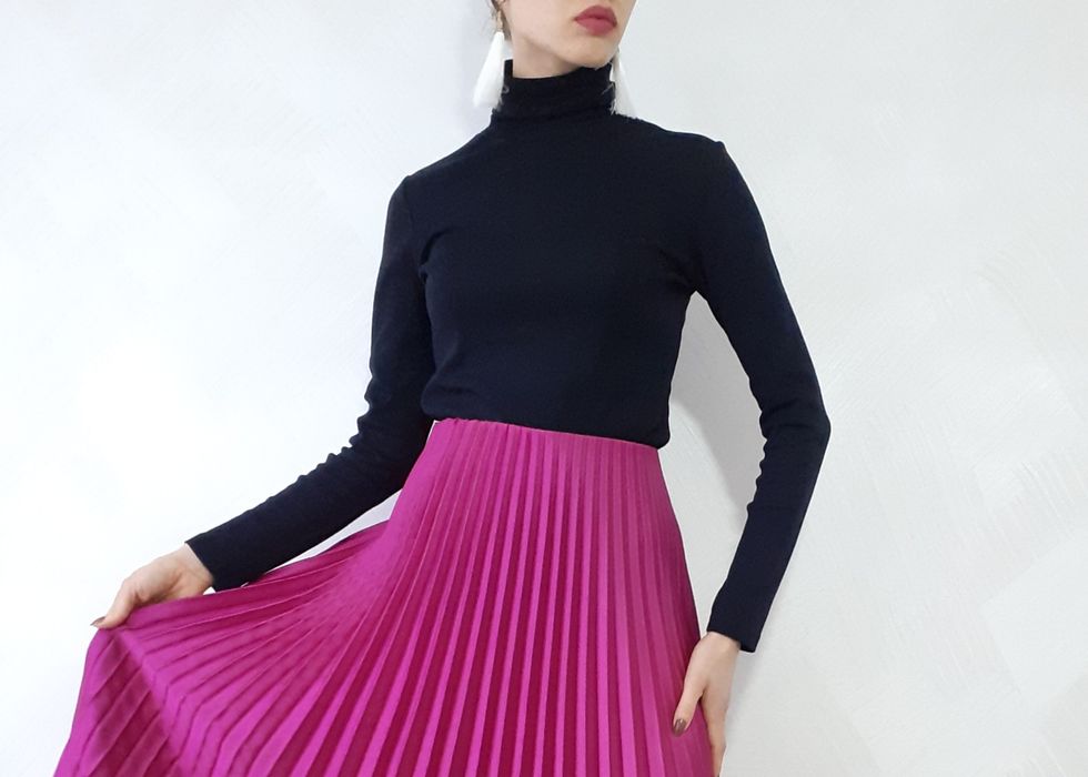 Nowy czarny bawełniany golf New Black 100% cotton turtleneck Old money