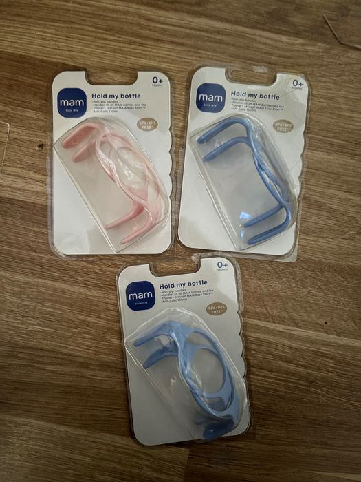 Новые сменные насадки соски на бутылочки МАМ 0+ 2+ 4+ 6+ месяца ручки