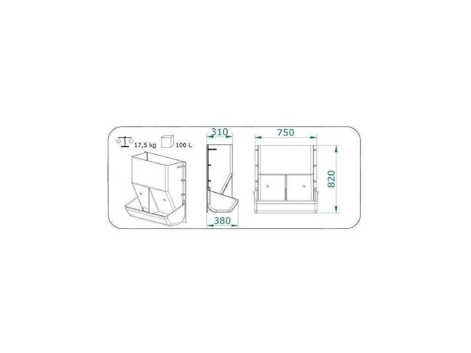 Automat paszowy dla cieląt dwustanowiskowy