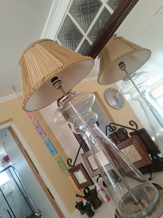 Candeeiro vintage  com abajur