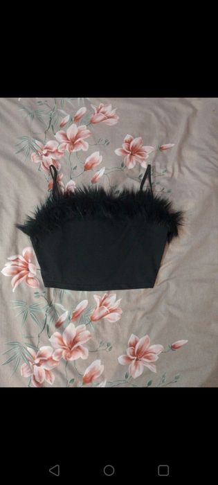 Top z futerkiem shein