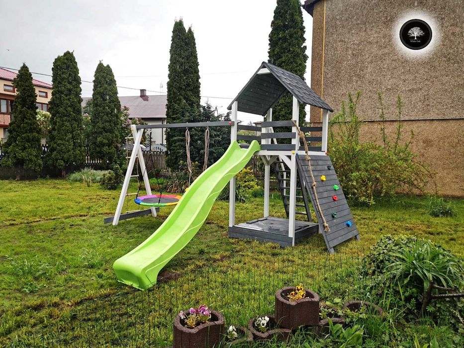 Plac zabaw wysoki, huśtawka, podwyższany, MONTAŻ GRATIS, podest 150cm