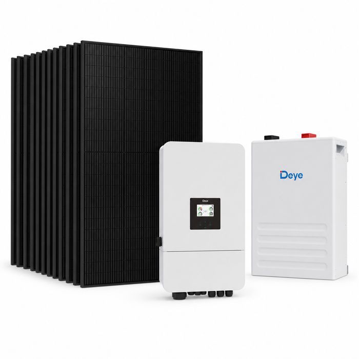 Zestaw fotowoltaiczny hybrydowy 6 kWp - falownik DEYE SG05LP3 5 kW 3-fazowy LV on/off-grid + magazyn energii DEYE SE-F5 Plus Pro-C 5,12 kWh LiFePO4 +