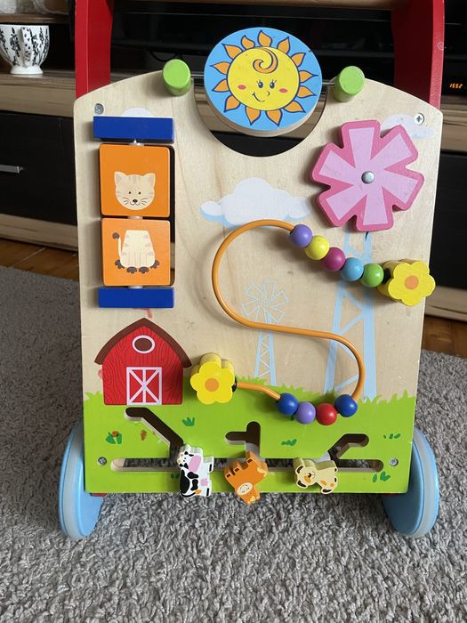 Ходунки-каталка Viga Toys з бізібордом