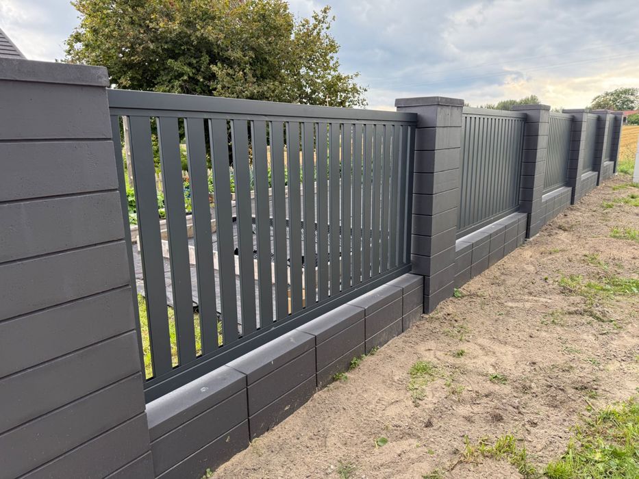 OGRODZENIE PANELOWE PALISADOWE Palisada ogrodzeniowa panel podmurówka
