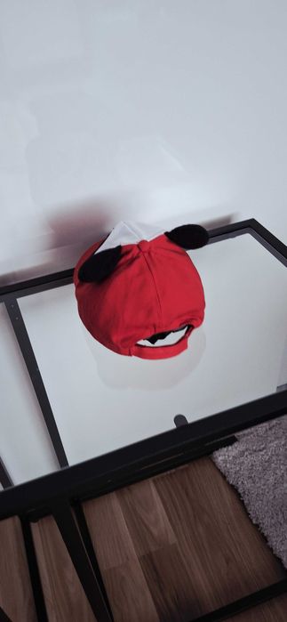 Czapka z daszkiem dla chłopca panda z uszkami 3-5 lat 53cm