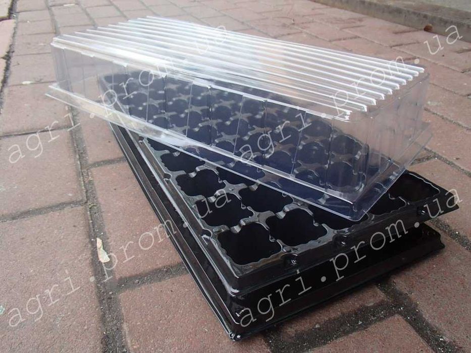 Комплект для розсади на 50 вічок: касета+піддон+кришка (10 комплектів)