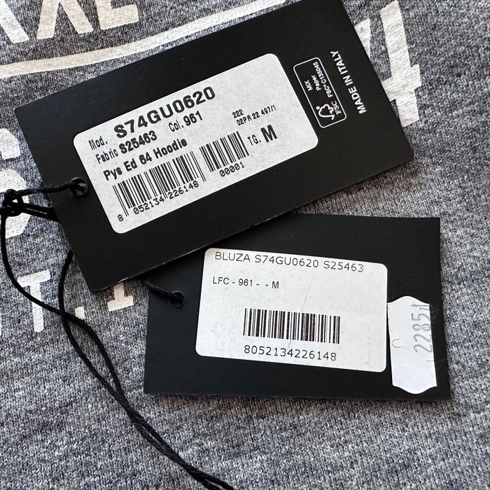 Dsquared2 bluza z kapturem z efektem vintage rozmiar M