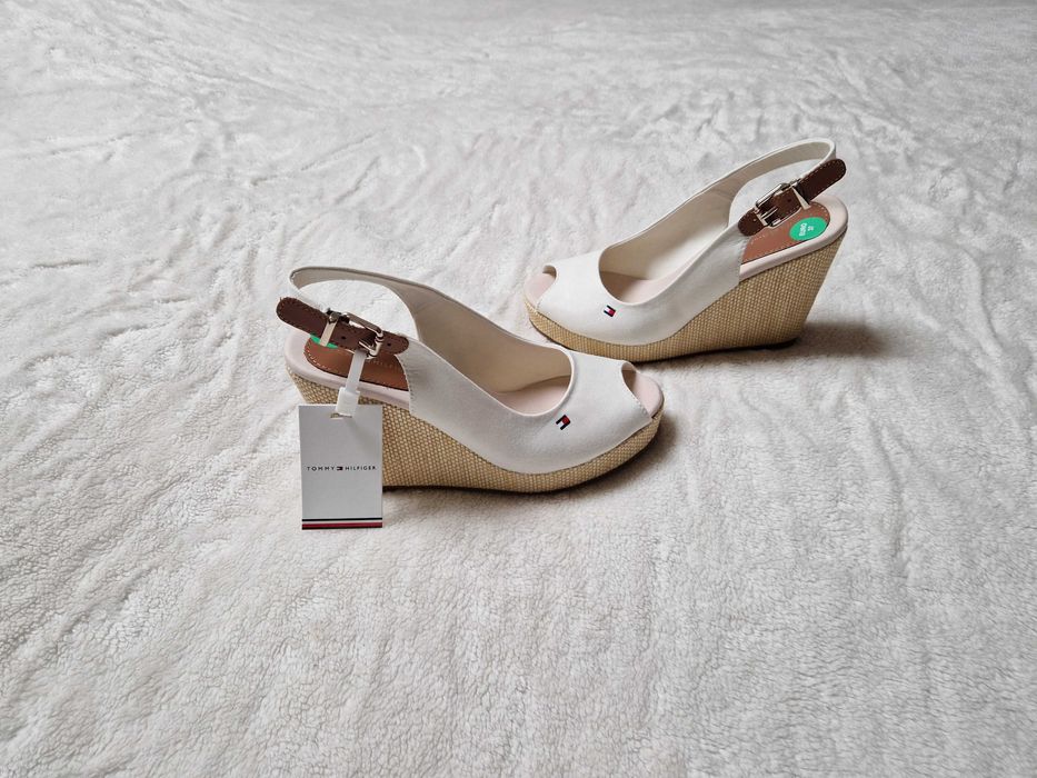 Nowe buty sandały damskie na koturnie Tommy Hilfiger rozmiar 37