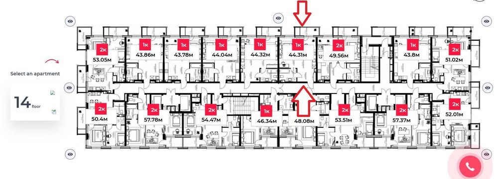 Продається 1-кімнатна квартира, 45 м² - м.Почайна, ЖК Boston Creative House