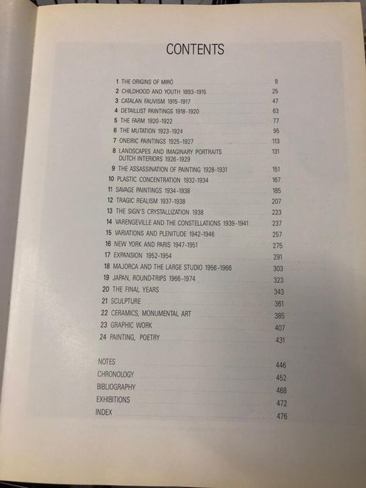 Livro sobre Miró - autor Jacques Dupin (versão em inglês)