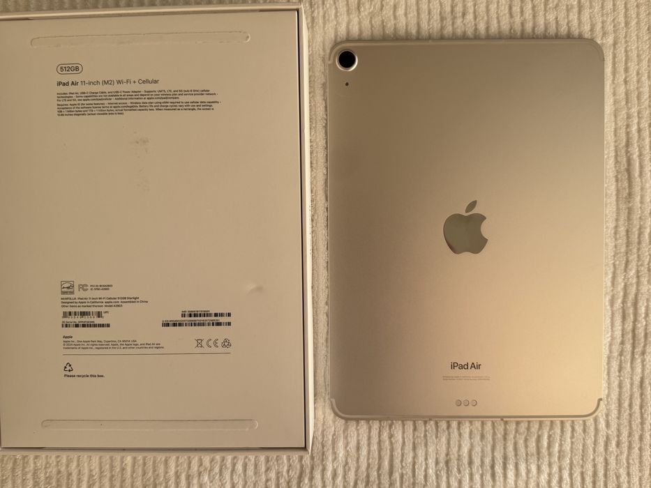 iPad Air 11 дюймів екран, M2 процесор, 512Gb, Wi-Fi+ 4G LTE, Starlight
