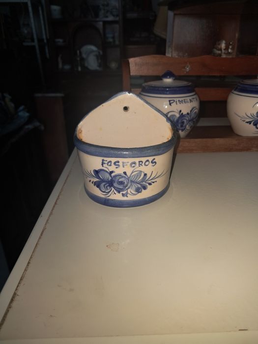 Caixa de fosforos em ceramica