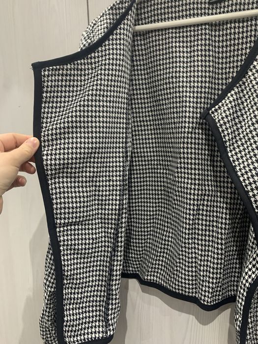 Luźna narzutka marynarka w pepitkę plus size rozmiar 50 nowa