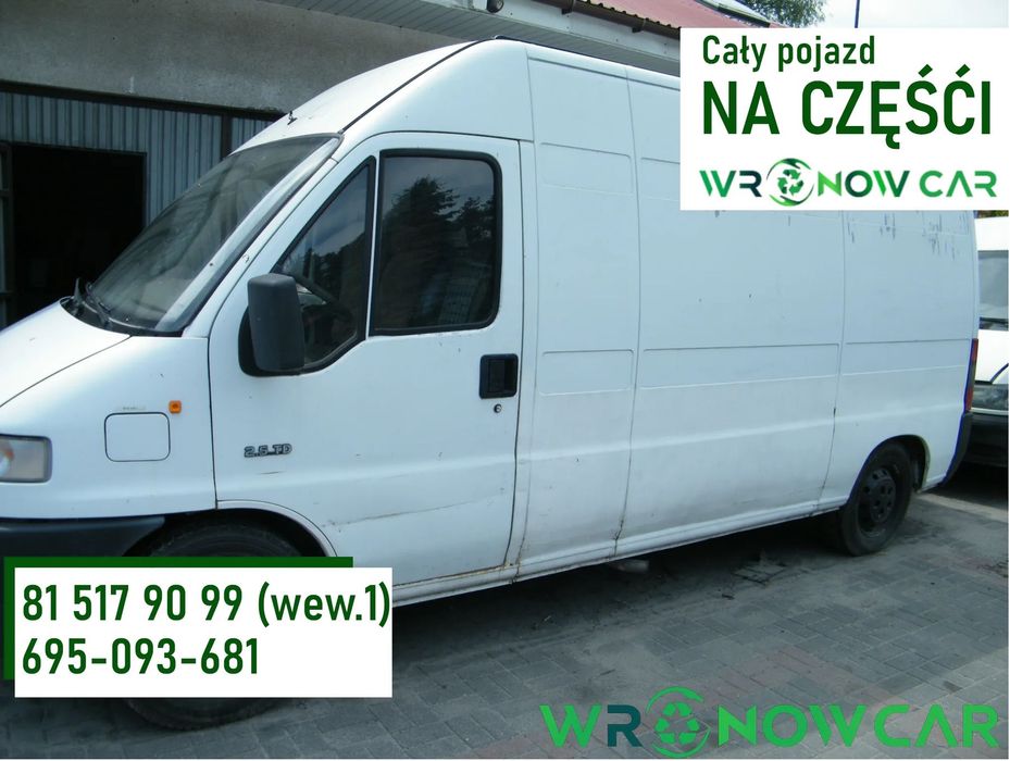 Citroen Jumper (94-02r.) 2.5D 90KM. Silnik T8A (DJ5T) Skrzynia 20KM66 . Cały na części GWARANCJA !!!!  Przód Tył Zestaw Komplet Drzwi Klapa Zderzak Błotnik Maska Grill Atrapa Szyba Pas Lampa Lusterko Boczki Fotel Kanapa Kokpit Deska Rozdzielcza Przełączni