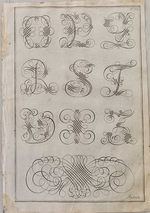 Nova Escola para aprender a ler escrever e contar – 1722 – Abecedários em 2/3 folhas