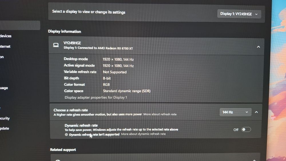 Ігровий монітор Asus VY249HGE 23.8"