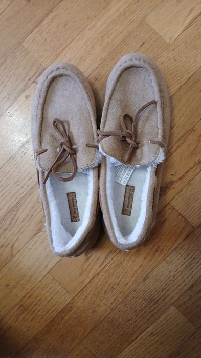 Жіночі капці-мокасини з хутряною підкладкою