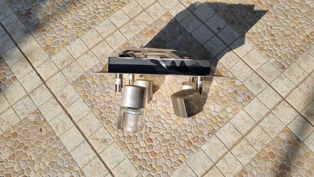 Candeeiro de Teto VAPS em Inox com 4 Focos de Luz