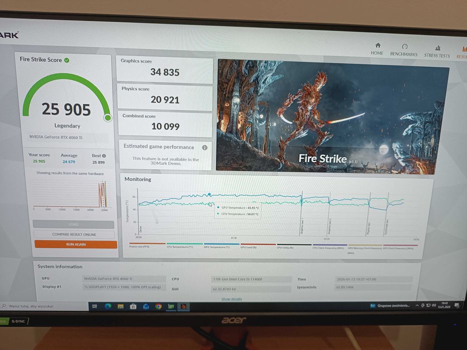 RTX 4060Ti, i5, 16 GB DDR4, ssd M2...