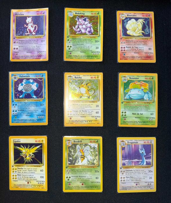 Pokémon Base Set Português 1ª Edição - Coleção Completa - 30 anos - 102 Cartas