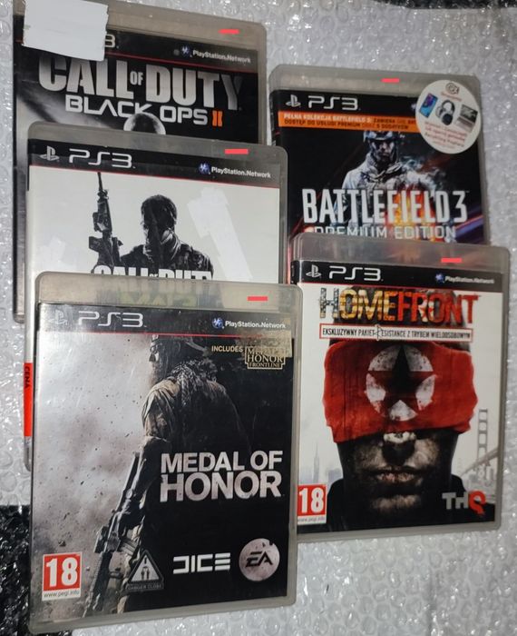 5 dysków USZKODZONYCH W CZĘŚCIACH  gra  Sony Playstation 3:. (orig.)