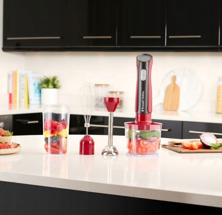 RUSSELL HOBBS Desire Czerowny Blender 3w1 Rozdrabniacz + 4 Dodtatki 50
