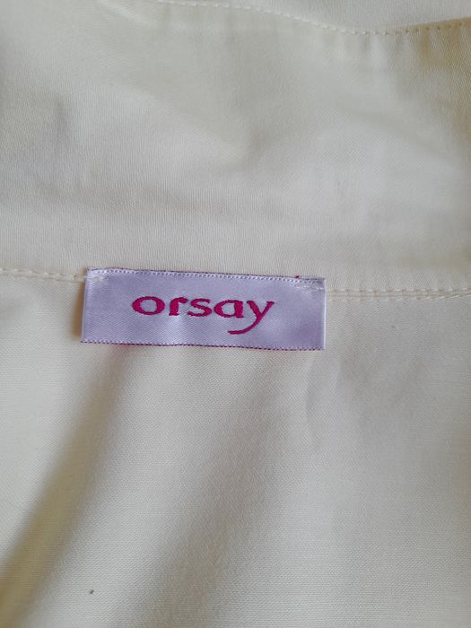 Jasno żółta sukienka koszulowa Orsay