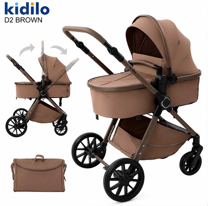 Нові дитячі коляски 2в1 Kidilo D2 / Від Магазину + Гарантія / В 4 кольорах