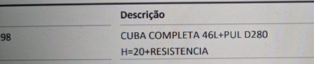 Cuba para Máquina de Lavar roupa BOSH