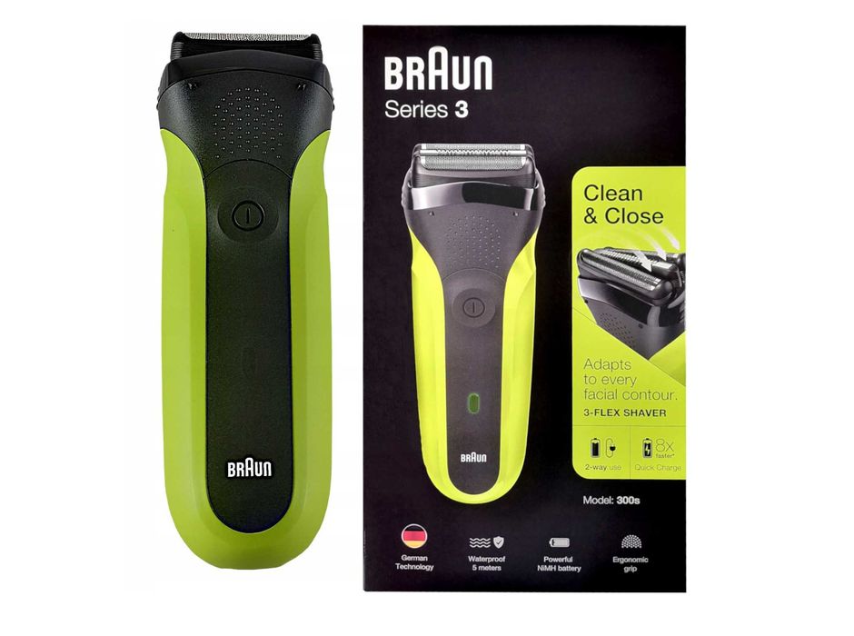 PROMOCJA Golarka Męska BRAUN Czarno-zielona