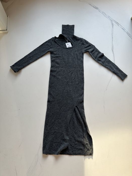 Bershka sukienka sweterkowa nowa szara maxi S