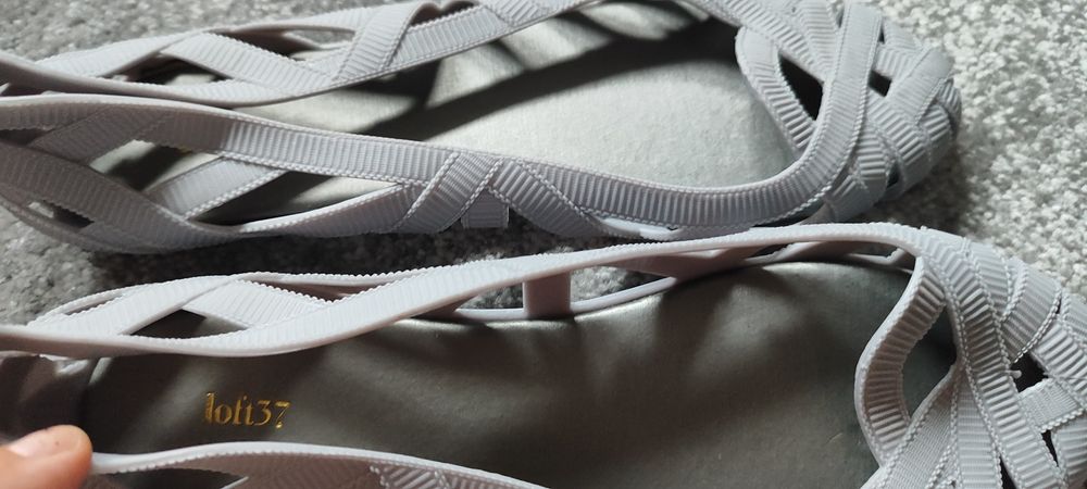 Hit szare siwe baleriny baletki loft37 r. 39/40 basen plaża