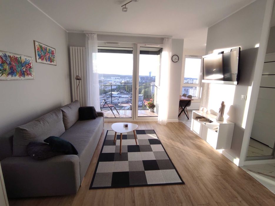 Apartament Impresja na 17 piętrze widok na morze Gdańsk Zaspa noclegi