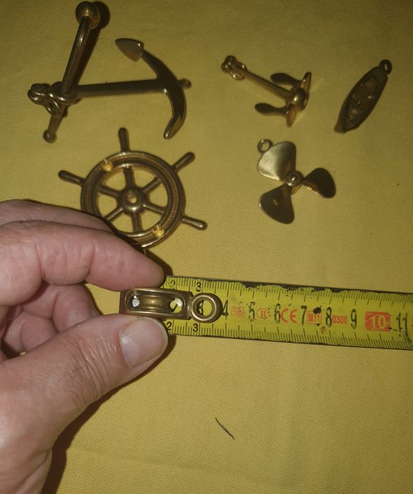 Conjunto de Miniaturas Náuticas Antigas em Latão (6 peças)