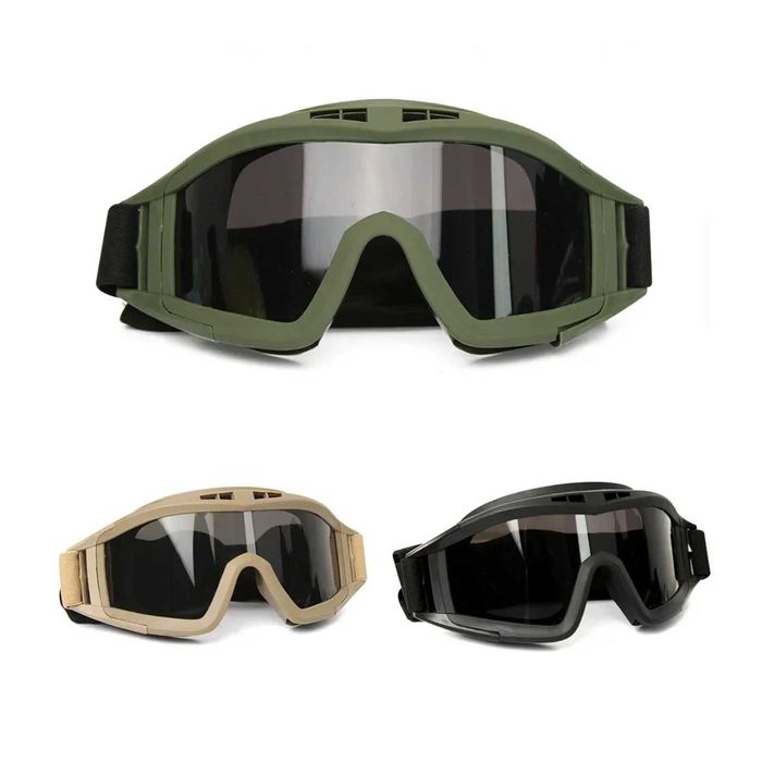 Óculos Tácticos Motociclismo com 3 Lentes Intermutáveis