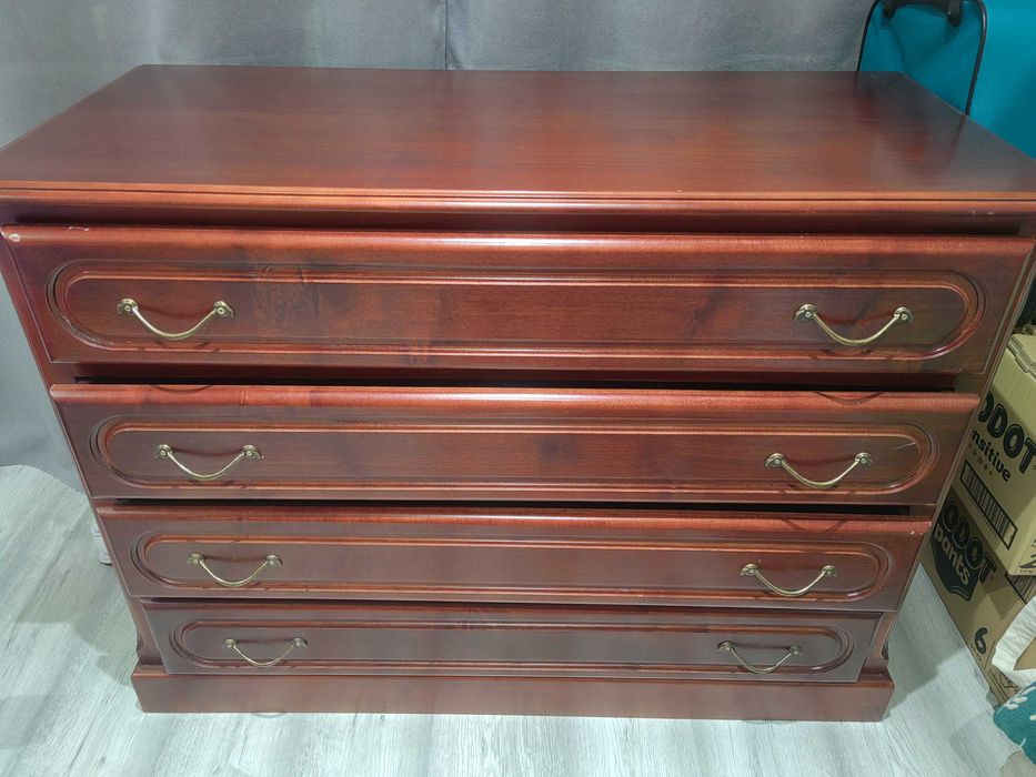 Conjunto de quarto cama mesa de cabeceira e cómoda