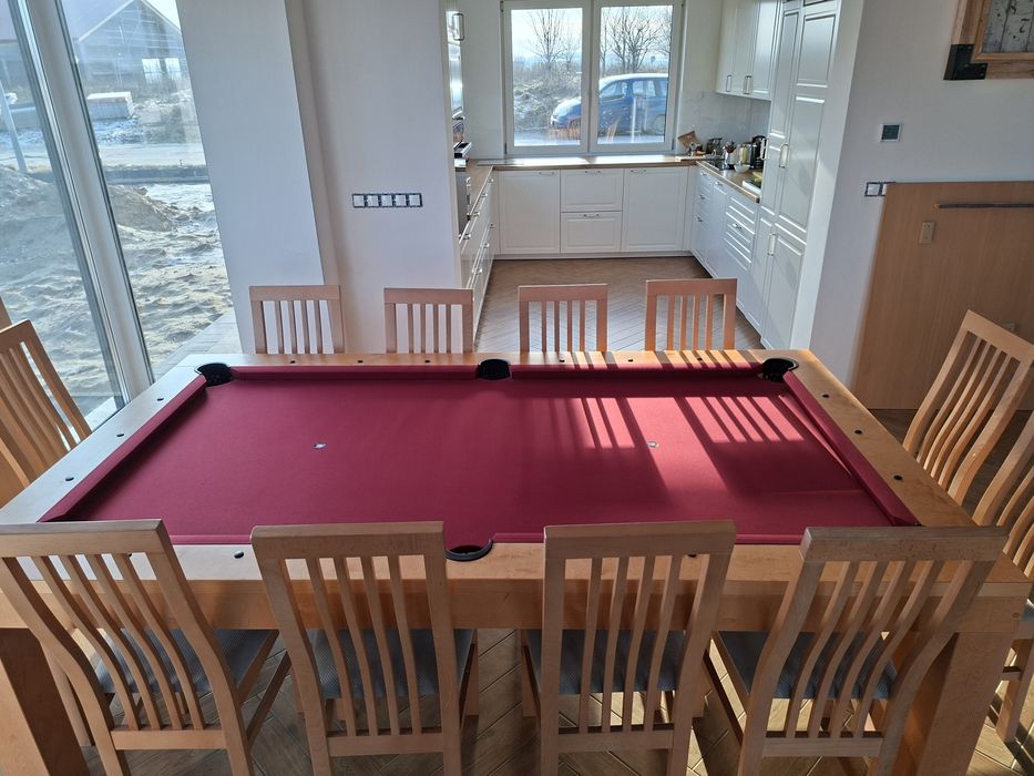 Stół jadalnia, 12 krzeseł, bilard
