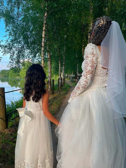 Vestido de noiva + véu