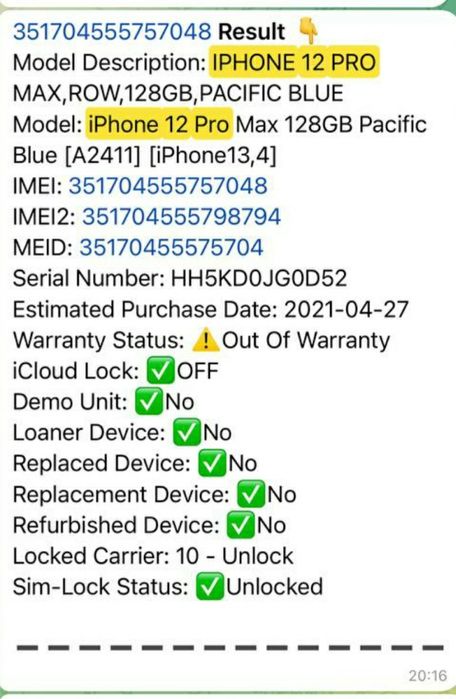 Iphone 12 pro max 128gb